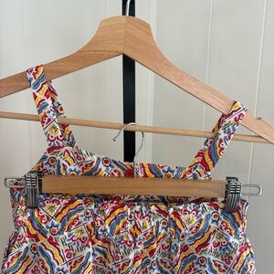 Polo Ralph Lauren Riviera Print Resortwear Prep 2 Pc Top Short Set Girls 10 NWT